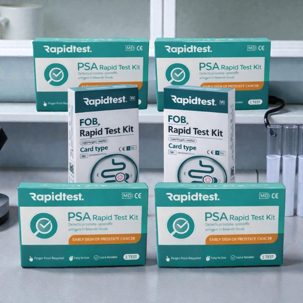 At-Home Male PSA and FOB Testing Kits - Results in 15 minutes, no lab or appointment needed.
