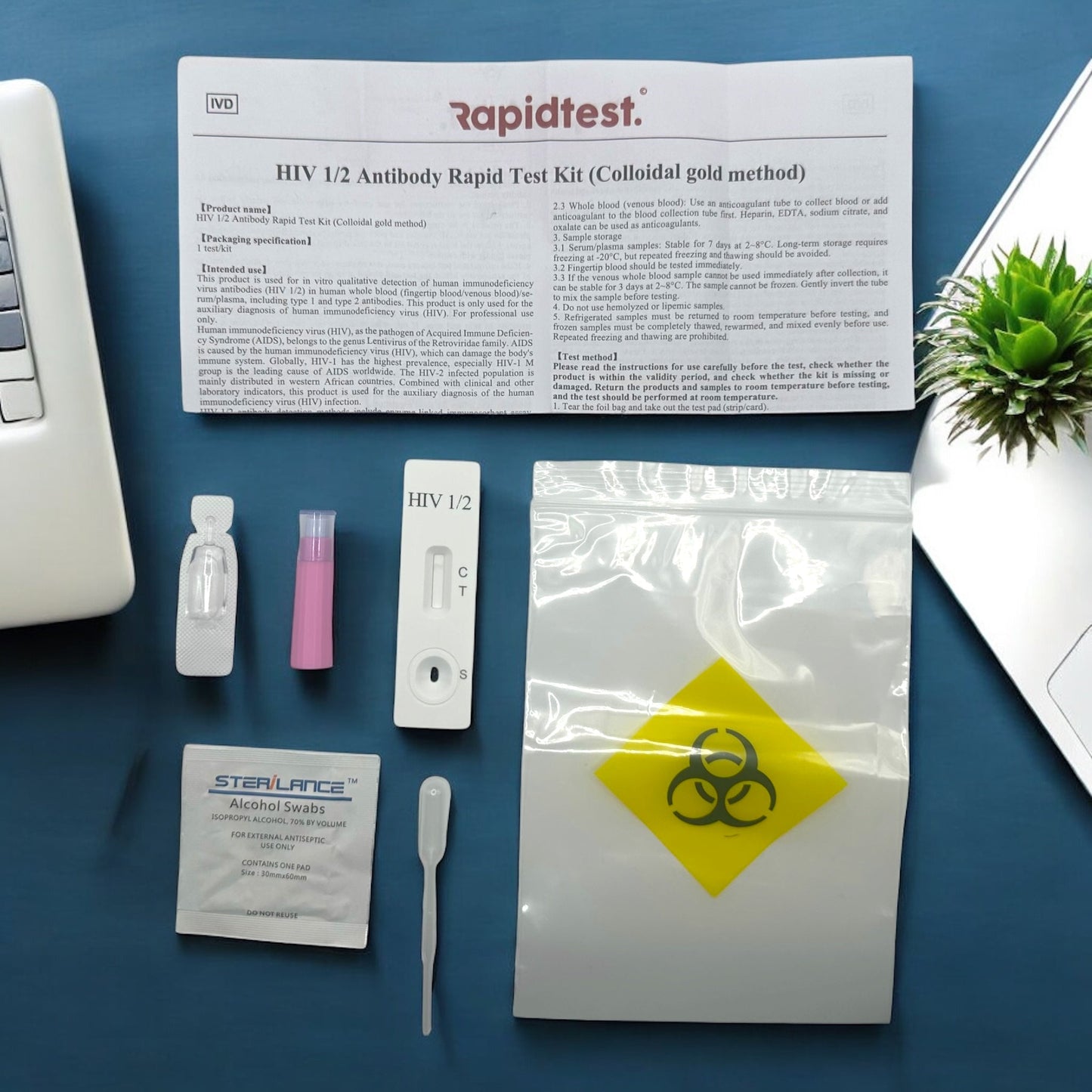 RapidTest - HIV at Home Testing Kit - Results in 15 mins - 99.8% Accurate